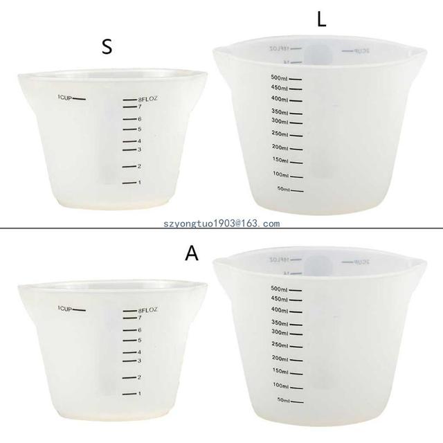 Resin Mixing Cups 500ml and 250ml Measuring Cups for Acrylic Paint Pouring  Cup - AliExpress